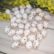 Яйця пластикові білі для великодніх композицій 1,8х2,5 см.