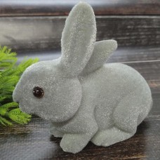 Кролик флок сірий. Висота 9 см. ширина 9,5 см.