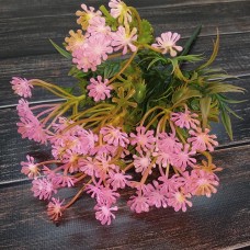 Букет зелені 32 см. рожеві квіточки