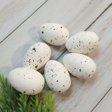 Набір яєць білі 6 шт. 6 см.