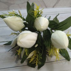 Букет білих тюльпанів 33 см.