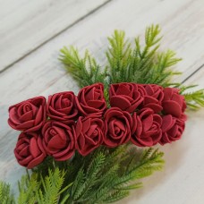 Роза латекс бордова 2 см. 12 шт.