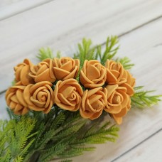 Роза латекс гірчична 2 см. 12 шт.