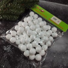 Кульки в снігу біла 2 см. 45+ шт.