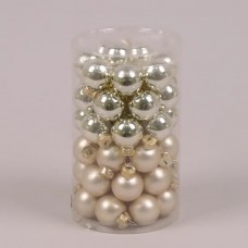 Кульки скляні 2,5 см. шампань (48 шт.)