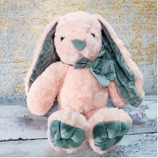 Кролик м'яка іграшка в рості 30 см. сіро-рожевий