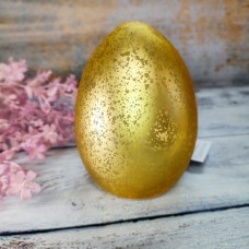 Яйце LED з підсвіткою золоте матове пластикове 14*10 см.