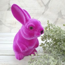 Кролик флок рожевий 18*12 см.