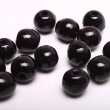 Дерев'яні намистини 1,3 см чорні (100 шт.)