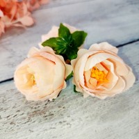 Головка квітки піона персикова 4,5*4 см.