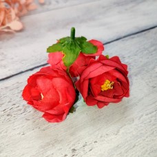 Головка квітки піона червона 4,5*4 см.