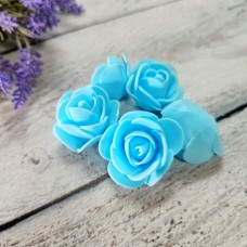 Троянда голуба 3 см., фоаміран.