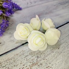 Троянда молочна 3 см., фоаміран.