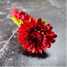 Хризантема штучна з фоамірану 6 см. червона
