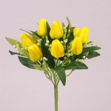 Букет Тюльпанів жовтий 32 см. головок 9 шт.