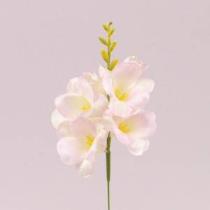 Квітка Фрезія молочно-рожева 35 см. головок 4шт бутона 2 шт.