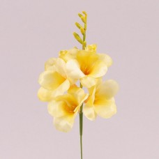 Квітка Фрезія жовта 35 см. головок 4шт бутона 2 шт.