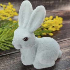 Кролик флок сірий 10х8.5х4 см.