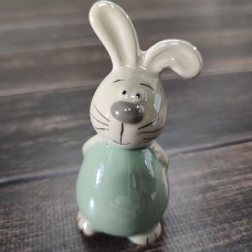 Кролик порцеляновий 8*3.5 см. зелений