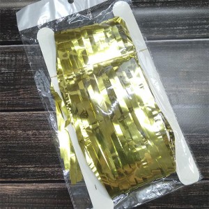 Шторка для фотозони з дощику золота 1 м. ширини, 2 м. довжини