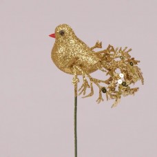 Пташка на піку золота 12х4 см.