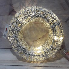 Віночок декоративний металевий з LED-підсвіткою 24 см.