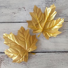 Кленове листя 14 см. золоте