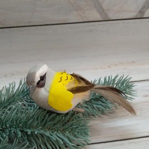 Пташка жовта 11х3.5 см.