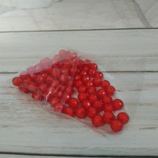 Буси червоні пластикові 8мм 50 грам 