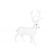 Новорічна декоративна фігура Олень, 30 см. з велюровим покриттям, колір - білий